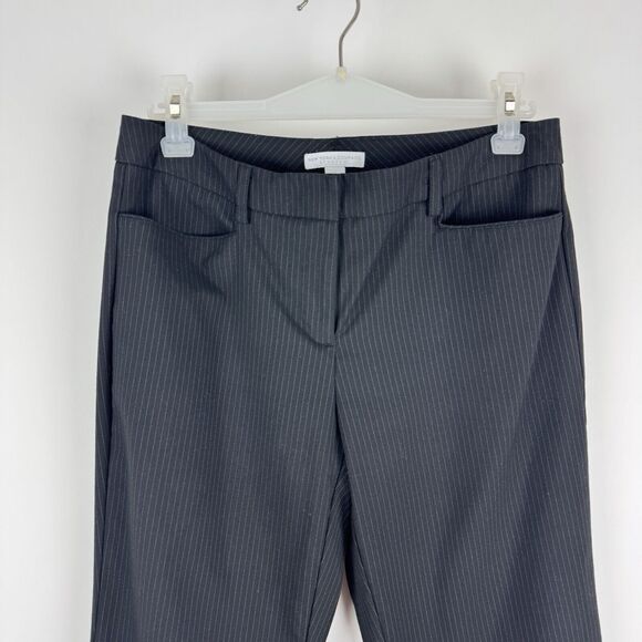 New York & Company Stretch Black Pinstripe Dress Pant Size 2 Tall - Picture 3 of 16